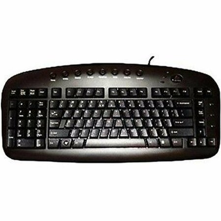 PROPLUS Left Handed Ergonomic Wired Keyboard - Black PR689515